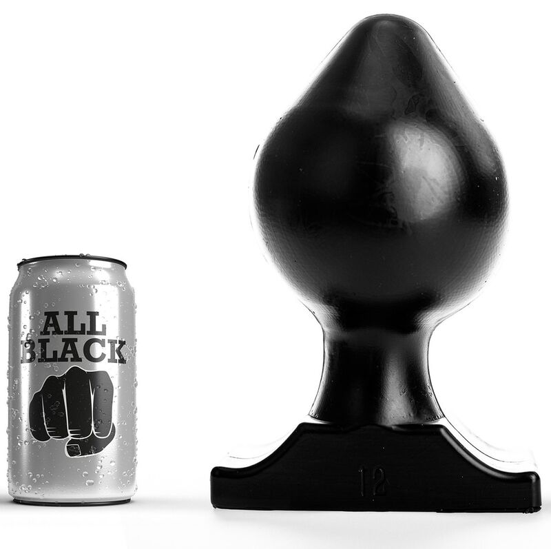 All Black-Plug 22,5 cm 12 Inch-Silikon · Sextoys