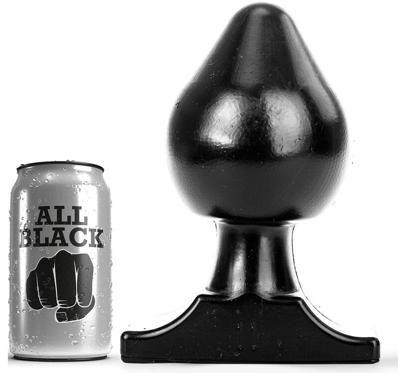 All Black-Analplug 19 cm-Silikon