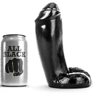 All Black-Realistischer Dildo 18 cm-wasserdicht