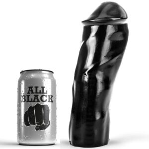 All Black-Realistischer Dildo 20 cm-Wasserdicht