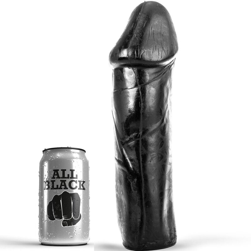 All Black-Dildo 28 cm ohne Hoden-Silikon · Sextoys