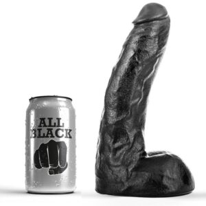 All Black-Dildo 22 cm Dong-Silikon · Sextoys