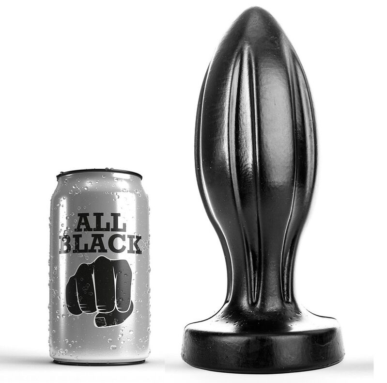 All Black-Analplug 21 cm-Silikon, Wasserdicht · Sextoys