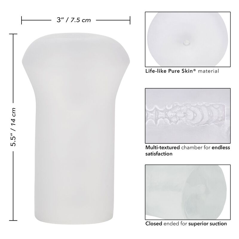 Calexotics-Boundless Stroker Transparent-TPE, Wasserdicht · Sextoys (Bild 4)