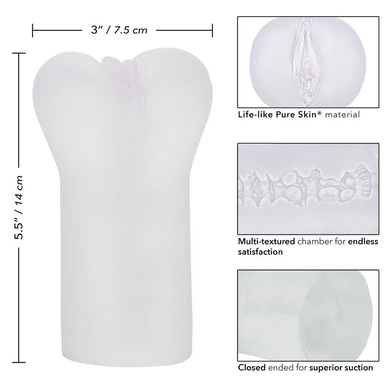 Calexotics-Boundless Penishülle Vulvar Transparent-TPE, Wasserdicht · Masturbatoren (Bild 7)