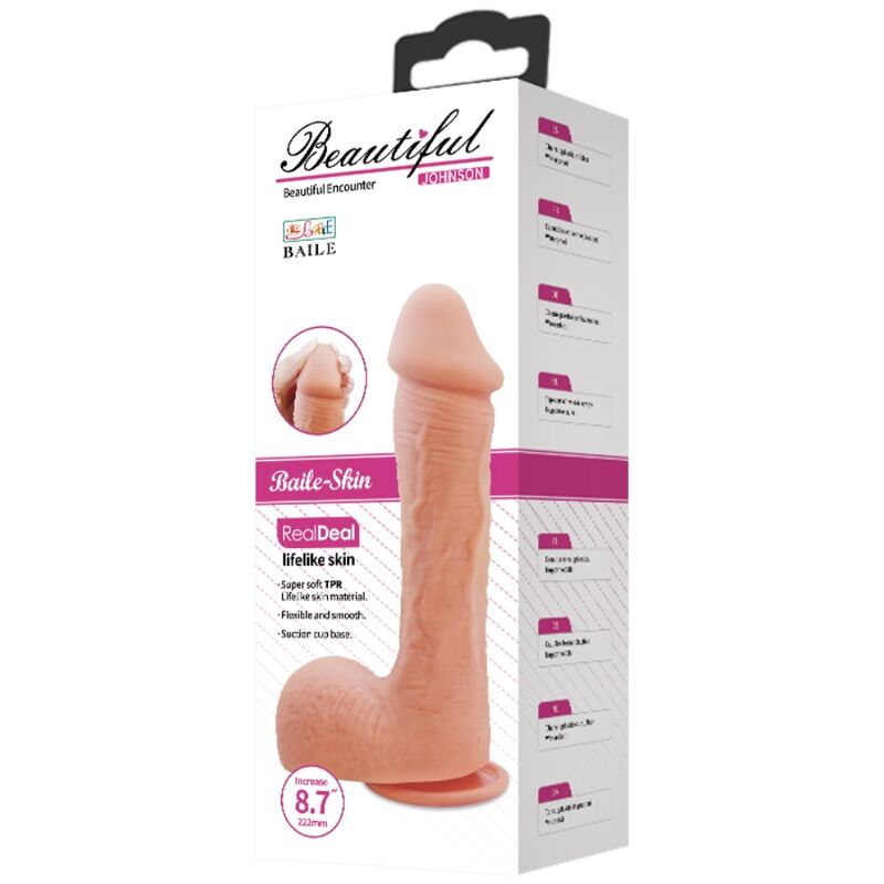 Baile Dildos-Johnson Dildo Realistische Haut 22 cm-Saugnapf · Vibratoren (Bild 7)