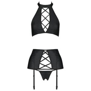 Passion-Nancy Set Drei Stücke in der ökologischen Haut · Sexy Damen-Dessous (Bild 3)