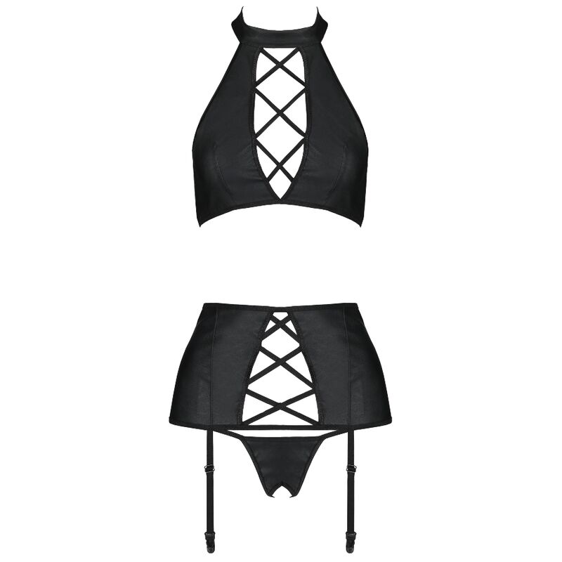 Passion-Nancy Set Drei Stücke in der ökologischen Haut · Sexy Damen-Dessous (Bild 3)