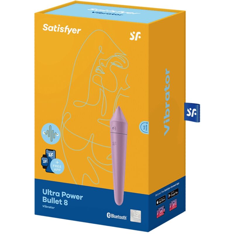 Satisfyer Connect-Ultra Power Bulletin 8 Flieder-Silikon, 12 Geschwindigkeiten · Vibratoren (Bild 2)
