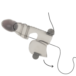 Ohmama-Penis- und Hodenhülle mit 3 Motoren