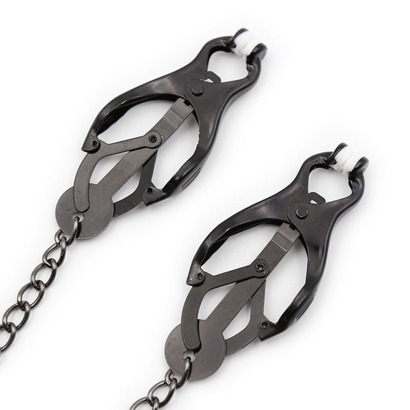 Ohmama Fetish-Möpse für japanische Ketten Nippel Schwarz-Metal · Sextoys (Bild 3)