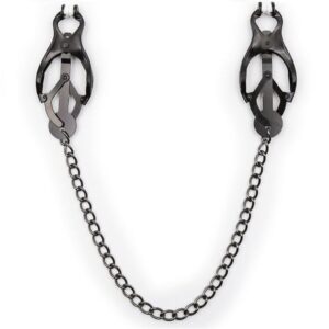 Ohmama Fetish-Möpse für japanische Ketten Nippel Schwarz-Metal · Sextoys
