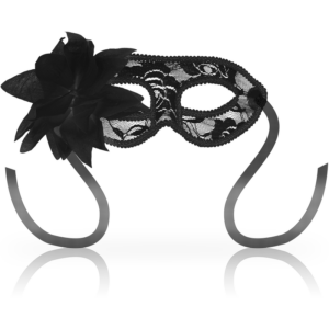 Ohmama Masks-Maske Schwarz von Pizzo mit Blume · Sextoys