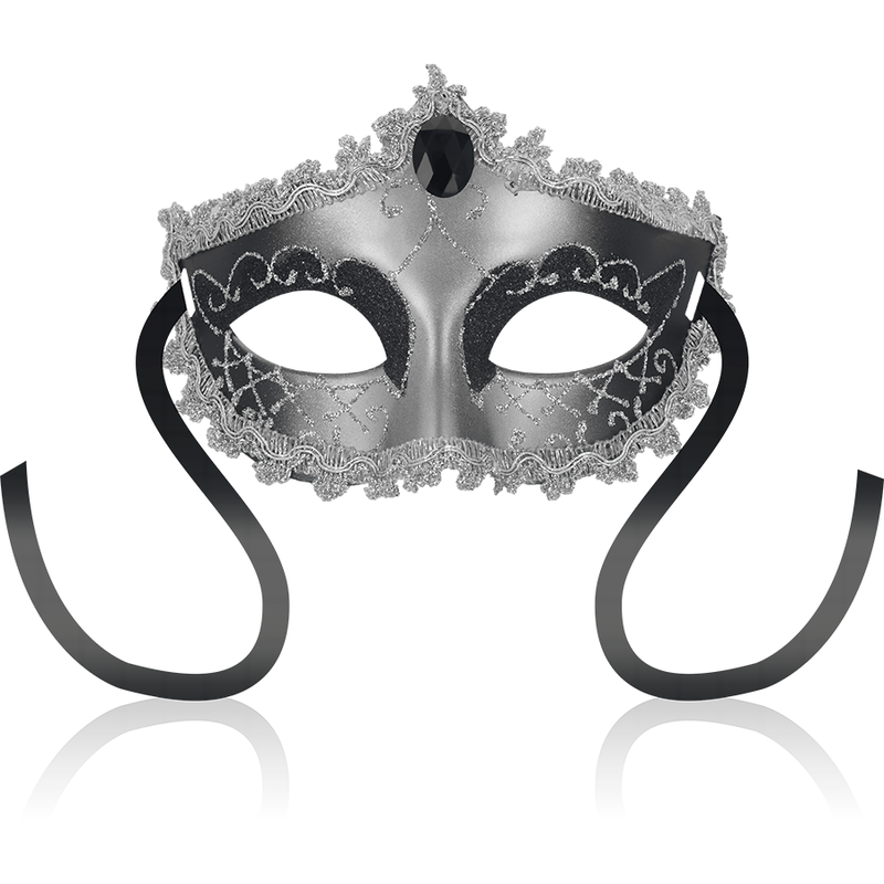 Ohmama Masks-Venezianische Maske Black Diamond Grau · Sextoys
