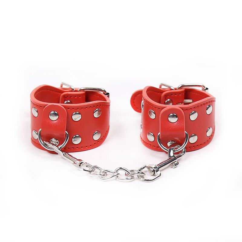 OHMAMA FETISH ESPOSAS AJUSTABLES CON CADENA METALICA Ohmama Fetish-Handschellen verstellbare Metallkette · Spielzeug aus Glas & Metall