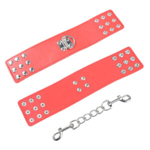 Ohmama Fetish-Handschellen Rot mit Verschluss Snap-Metal · Sextoys (Bild 10)