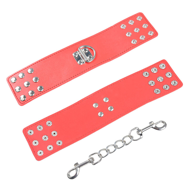 Ohmama Fetish-Handschellen Rot mit Verschluss Snap-Metal · Sextoys (Bild 10)