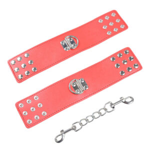 Ohmama Fetish-Handschellen Rot mit Verschluss Snap-Metal · Sextoys (Bild 2)