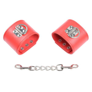 Ohmama Fetish-Handschellen Rot mit Verschluss Snap-Metal · Sextoys (Bild 6)