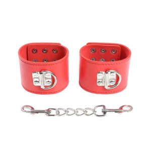 Ohmama Fetish-Handschellen Rot mit Verschluss Snap-Metal · Sextoys (Bild 7)