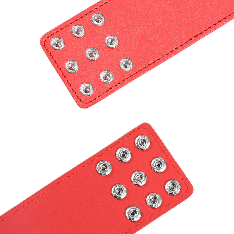 Ohmama Fetish-Handschellen Rot mit Verschluss Snap-Metal · Sextoys (Bild 8)