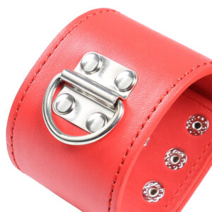 Ohmama Fetish-Handschellen Rot mit Verschluss Snap-Metal · Sextoys (Bild 9)