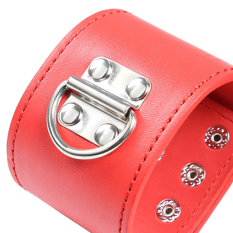 Ohmama Fetish-Handschellen Rot mit Verschluss Snap-Metal · Sextoys (Bild 9)