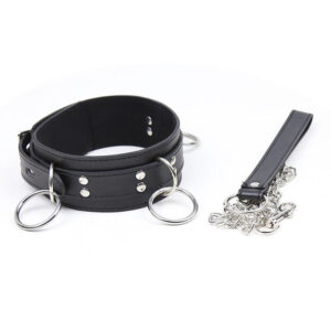 Ohmama Fetish-Gehorsamskette mit 3 ökologischen Lederringen · Sextoys (Bild 5)