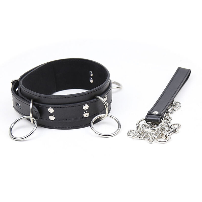 Ohmama Fetish-Gehorsamskette mit 3 ökologischen Lederringen · Sextoys (Bild 5)