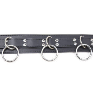 Ohmama Fetish-Gehorsamskette mit 3 ökologischen Lederringen · Sextoys (Bild 4)