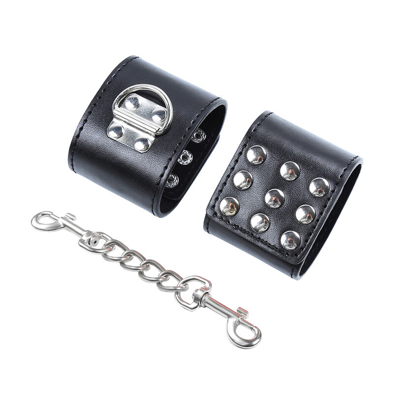 Ohmama Fetish-Handgelenkfesseln mit Druckknopfverschluss, Metall