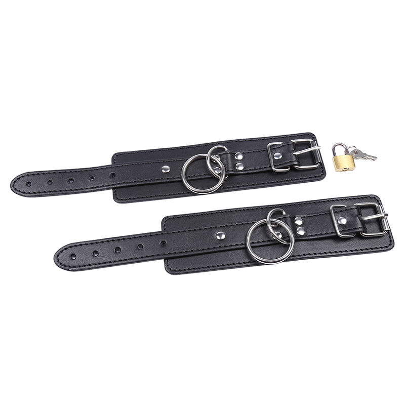 Ohmama Fetish-Handschellen für Handgelenke mit O-Ring und Metallblock · Sextoys (Bild 2)