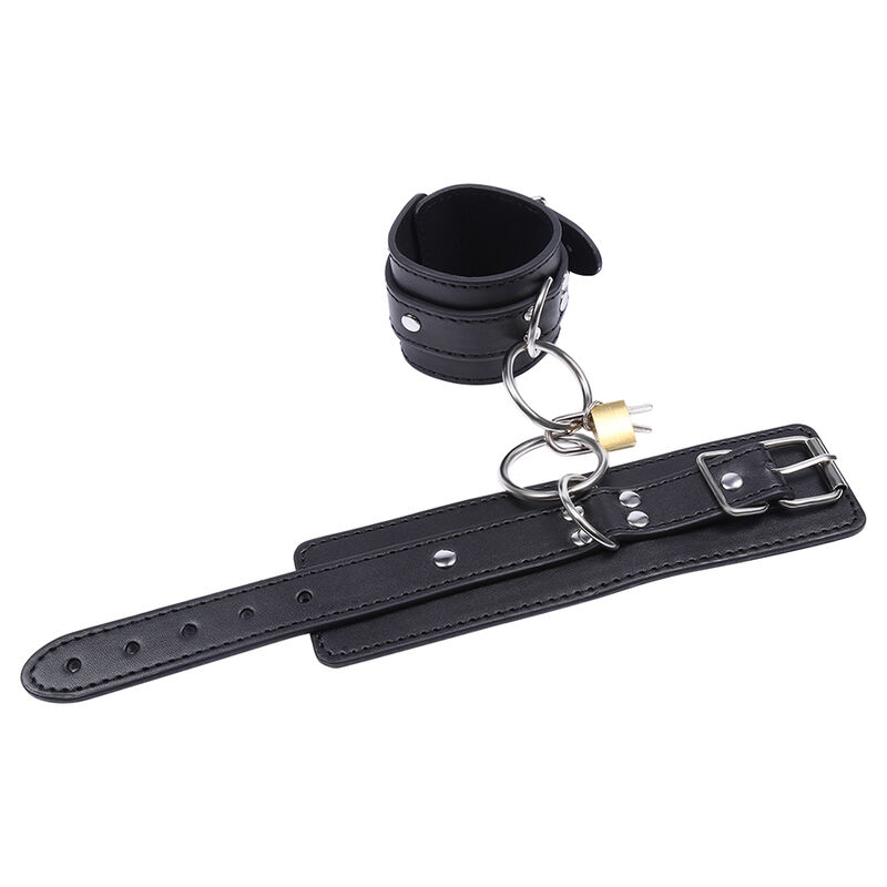 Ohmama Fetish-Handschellen für Handgelenke mit O-Ring und Metallblock · Sextoys (Bild 3)