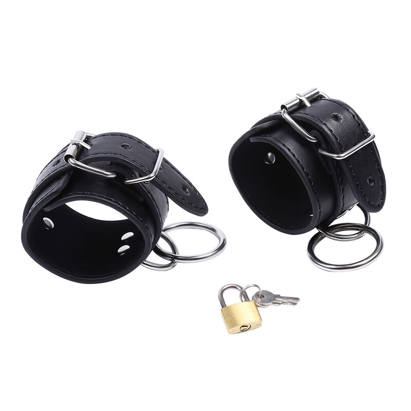 Ohmama Fetish-Handschellen für Handgelenke mit O-Ring und Metallblock · Sextoys (Bild 7)