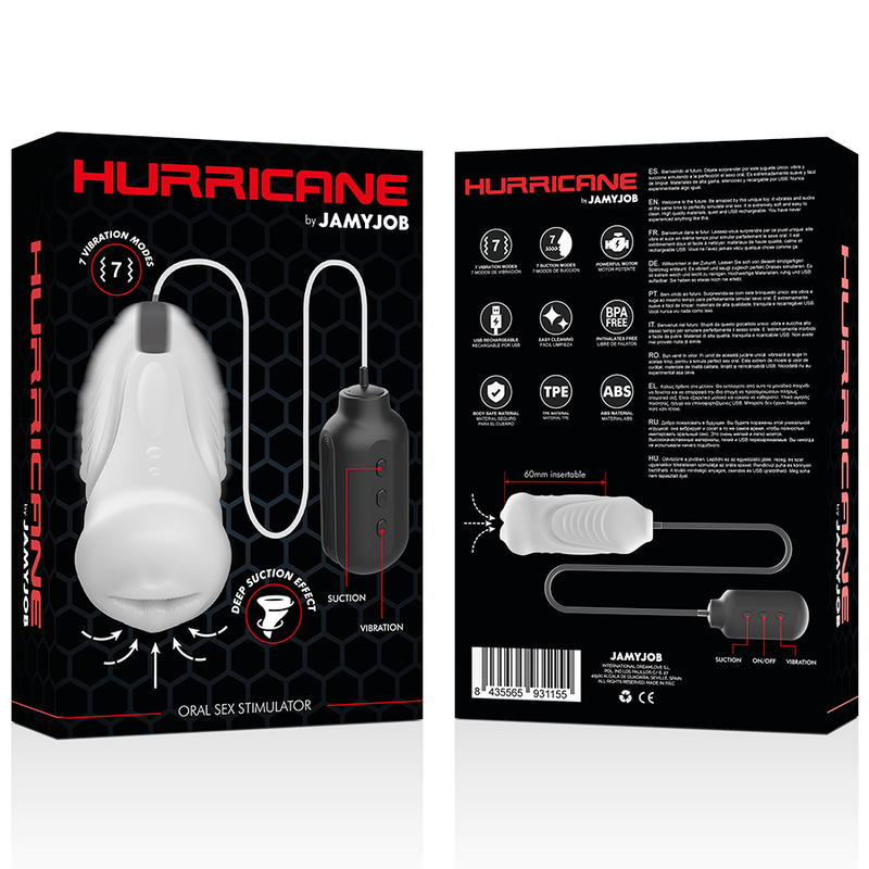 Jamyjob-Hurricane Stimulator Oral mit Suction-TPE, 7 Geschwindigkeiten · Sextoys (Bild 6)