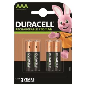 Duracell-Batterien wiederaufladbar HR03 Aaa 750mAh 4 Einheiten · Batterien & Zubehör