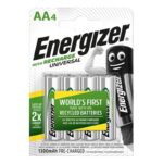 Energizer-Batterien wiederaufladbare Universal HR6 Aa 1300mAh 4 Einheiten · Batterien & Zubehör