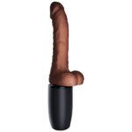 King Cock-Mehr Triple Threat Farbton Braun-TPE, 7 Geschwindigkeiten · Vibratoren
