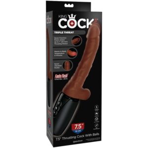 King Cock-Mehr Triple Threat Farbton Braun-TPE, 7 Geschwindigkeiten · Vibratoren (Bild 6)