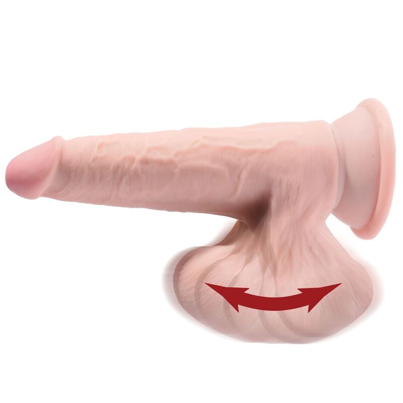 King Cock-Plus 3D Dildo-Anhängekugeln 12.7 cm-TPE, Saugnapf · Strap-on & Harness (Bild 3)