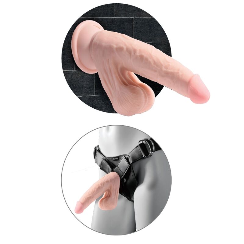 King Cock-Plus 3D Dildo-Anhängekugeln 12.7 cm-TPE, Saugnapf · Strap-on & Harness (Bild 5)