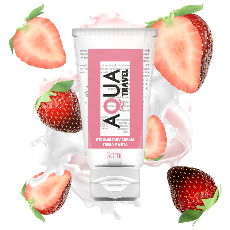 Aqua Travel-Gleitgel auf Wasserbasis Aroma Strawberry Cream · Kosmetika & Aphrodisiaka