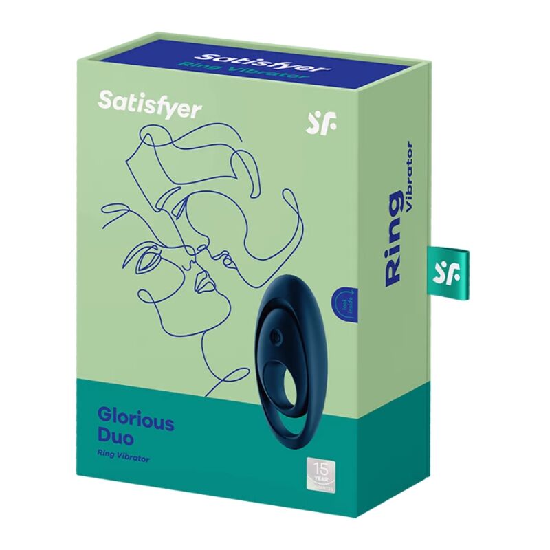 Satisfyer Ring-Glorious Duo Ring Vibrator Blau-Silikon, 12 · Sextoys (Bild 3)
