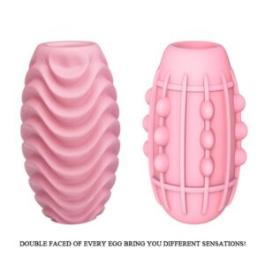 Bodies & Masturbators-Egg Masturbator Doppelfront Rosa-TPR · Sextoys (Bild 3)