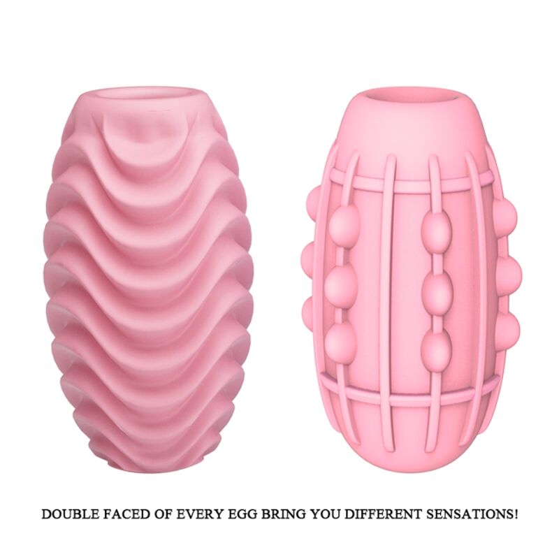 Bodies & Masturbators-Egg Masturbator Doppelfront Rosa-TPR · Sextoys (Bild 3)