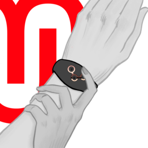 Watchme-Uhr Wireless Jet Schwarz und Kupfer-Silikon, 7 · Vibratoren (Bild 9)