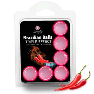 Secretplay Cosmetic-Set 6 Brasilianische Kugeln Dreifach-Effekt
