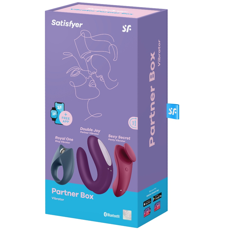 Satisfyer Vibrator-Partner Box 3-Silikon, Wiederaufladbar, App, USB · Vibratoren (Bild 7)
