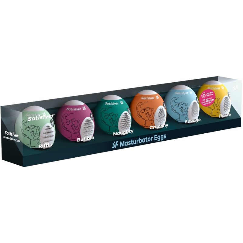 Satisfyer Eggs-Set 6 Masturbatorische Eier Eggcited Hydro-active-TPE · Spielzeug-Sets (Bild 2)