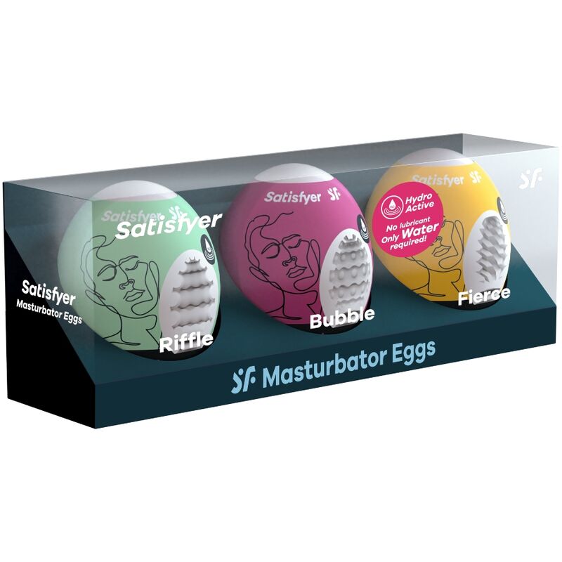 Satisfyer Eggs-3 Masturbierte Eier Riffle, Bubble & Fierce-TPE · Spielzeug-Sets (Bild 2)